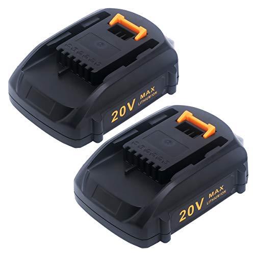 Biswaye Charger Wa3742 2 Pack Wa3525 30ah 20v Lithium Battery Compatible With Worx 18v20v 8482