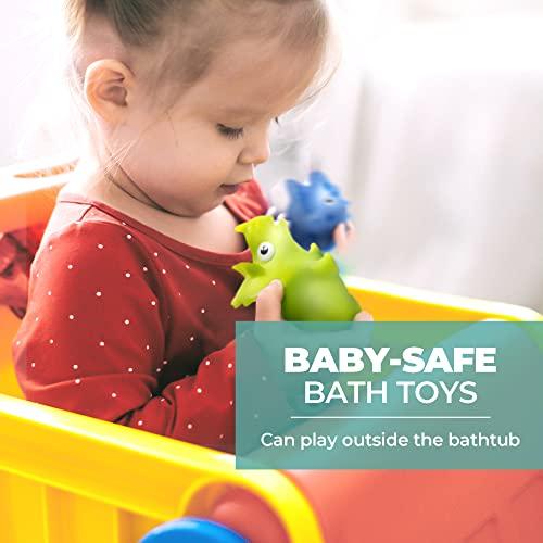 Hely Cancy Juguetes de baño para bebés sin moho durante 18 meses, juguetes  de bañera de animales sin agujeros, juguetes de bañera para bebés, sin moho