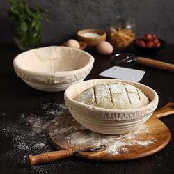 Saint Germain Bakery Premium Round Bread Banneton Basket with Liner - Perfect Brotform Proofing Basket for Making Beautiful Bread (10 inch) - Tamaño 10 inch