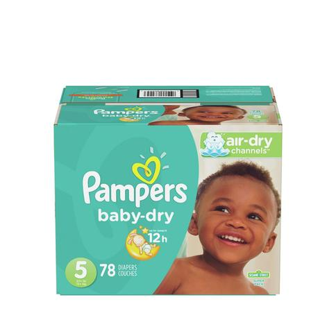 Pañales Desechables Pampers Baby-Dry Talla 5, 78 Unidades : Precio Costa  Rica