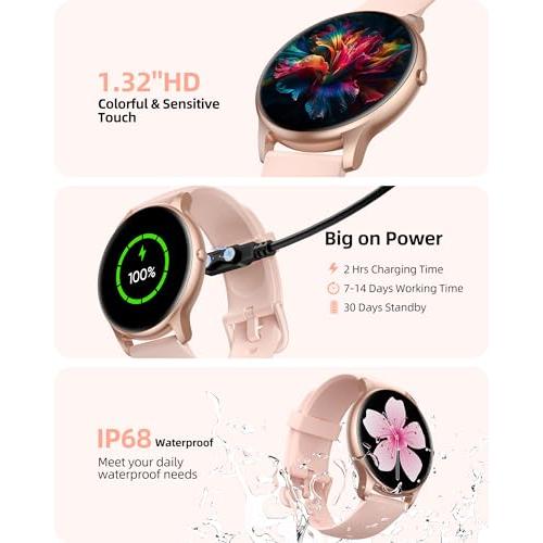 Parsonver Relojes inteligentes para mujer con reloj inteligente de moda de  tamaño más pequeño para teléfonos iPhone Android, monitor de actividad