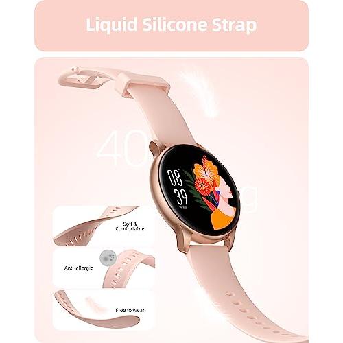 Parsonver Relojes inteligentes para mujer con reloj inteligente de moda de  tamaño más pequeño para teléfonos iPhone Android, monitor de actividad