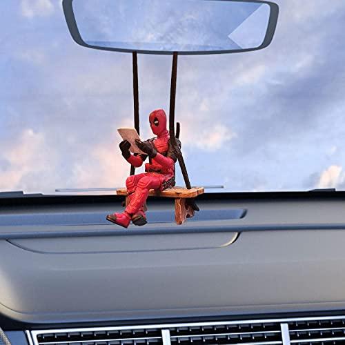 Car Swinging Ornament Anime Deadpool Car Rearview Mirror Accessories