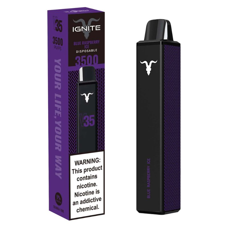 Vape Electrónico Ignite V35 3500 Puffs Nic 5G Blue Raspberry Ice ...