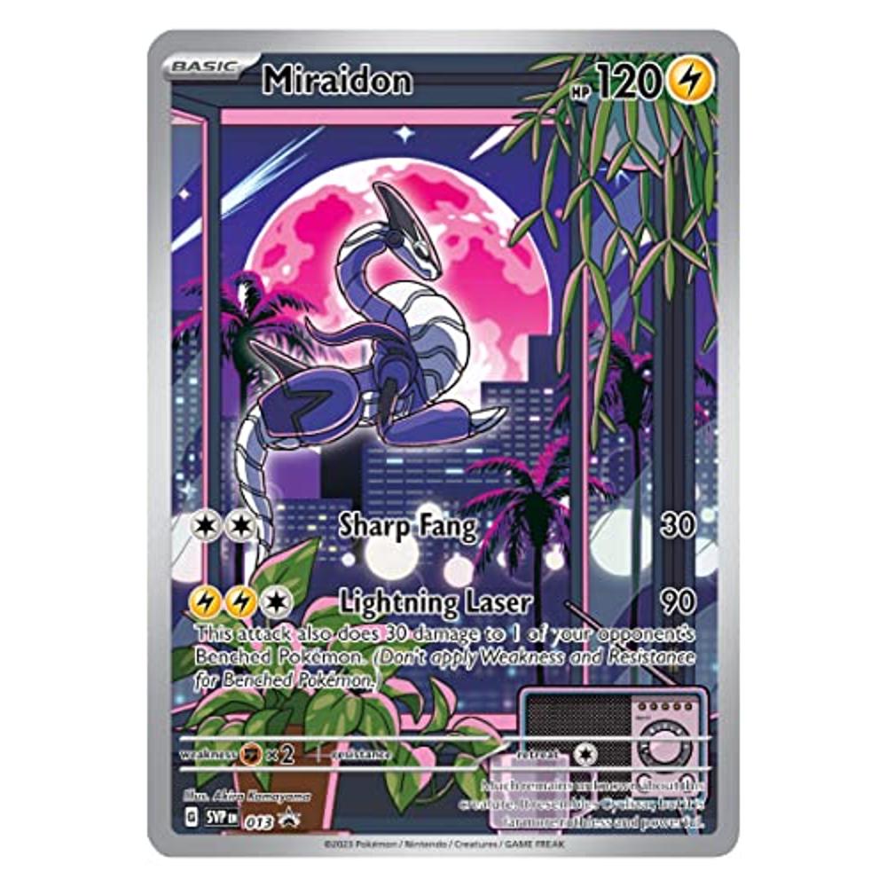 Pokémon TCG: Scarlet and Violet Elite Trainer Box - Miraidon Purple (1 Full Art Promo Card, 9 Boosters and Premium Accessories)