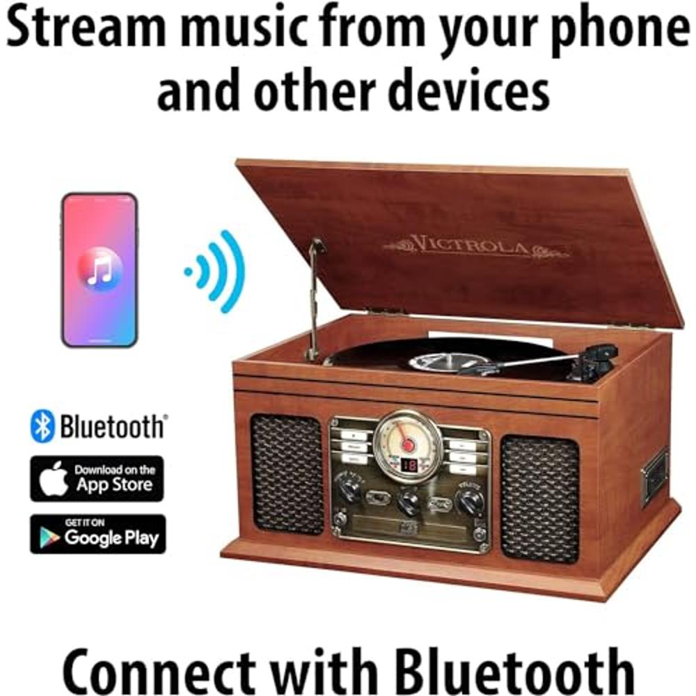 Victrola Nostalgic 6-in-1 Bluetooth Record Player Multimedia