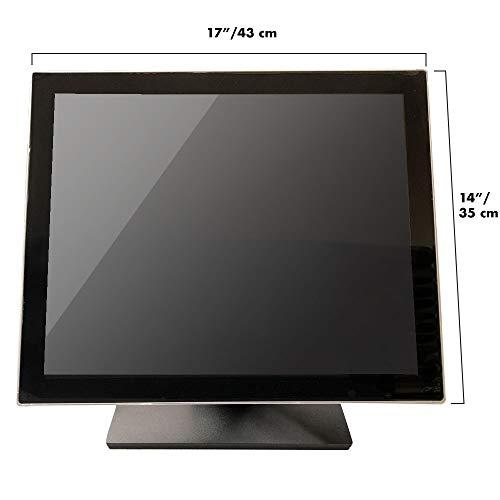 Monitor HDMI multitáctil capacitivo LED capacitivo de 17 pulgadas, pantalla  4:3 1280 x 1024, pantalla táctil plana sin costuras, ideal para oficina