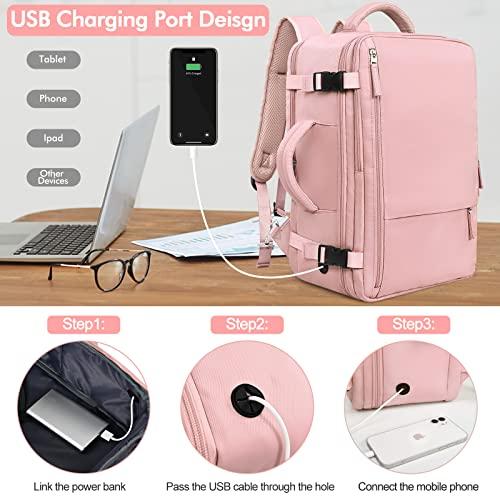 Rinlist Travel Laptop Backpack, TSAFriendly Carryon Backpack Airline