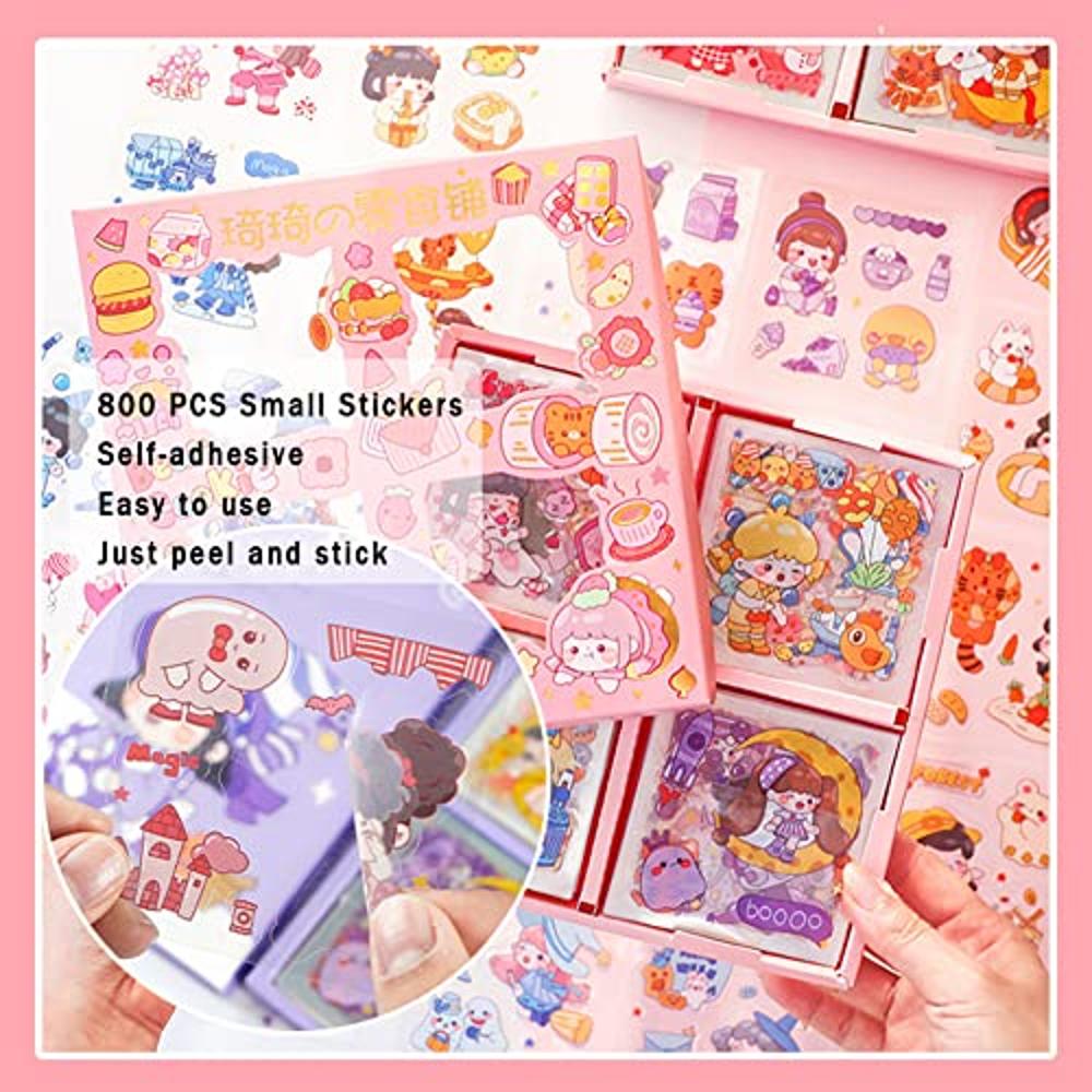 TXErfolg Pegatinas Kawaii Lindo 100Hojas Animados Kawaii Niña Sticker con  Pinzas PET Adhesivo Kawaii Stickers para Scrapbooking DIY Cuaderno  Calendarios : : Hogar y cocina