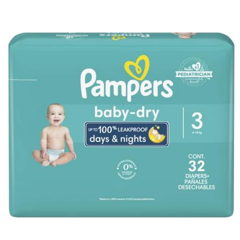 Comprar Pañales Pampers Baby-Dry, Talla 6 - 32 Unidades