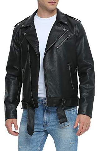 chaquetas de cuero para hombre slim fit