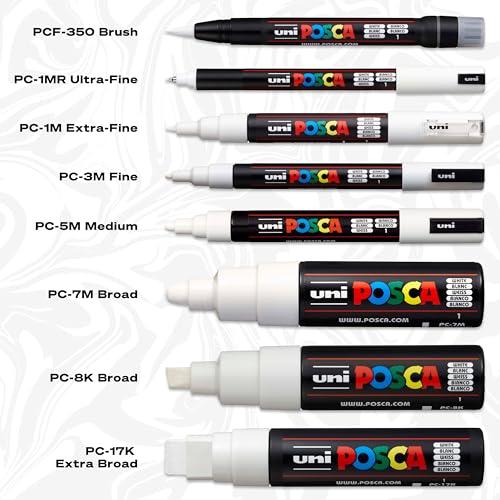 29 5M Medium Posca Markers with Reversible Tips, Set of Acrylic Paint Pens  for Art Supplies, Fabric Paint, Fabric/Art Markers