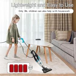 Intercleaner Corded Vacuum Cleaner, 15KPa Powerful Suction with 400W Motor, 12 in 1 Lightweight Bagless Stick Vac with Handheld, Ultra Quiet, for Hardwood Floor Carpet Car Pet Hair - Color #3 Black