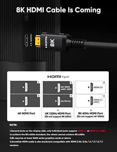 Snowkids 8K HDMI Cable Long 2.1 30FT/9M 48Gbps, Ultra 48Gbps High