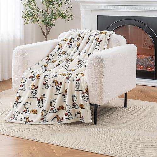 Berkshire Blanket Peanuts® VelvetLoft® Cute Character Snoopy Manta de