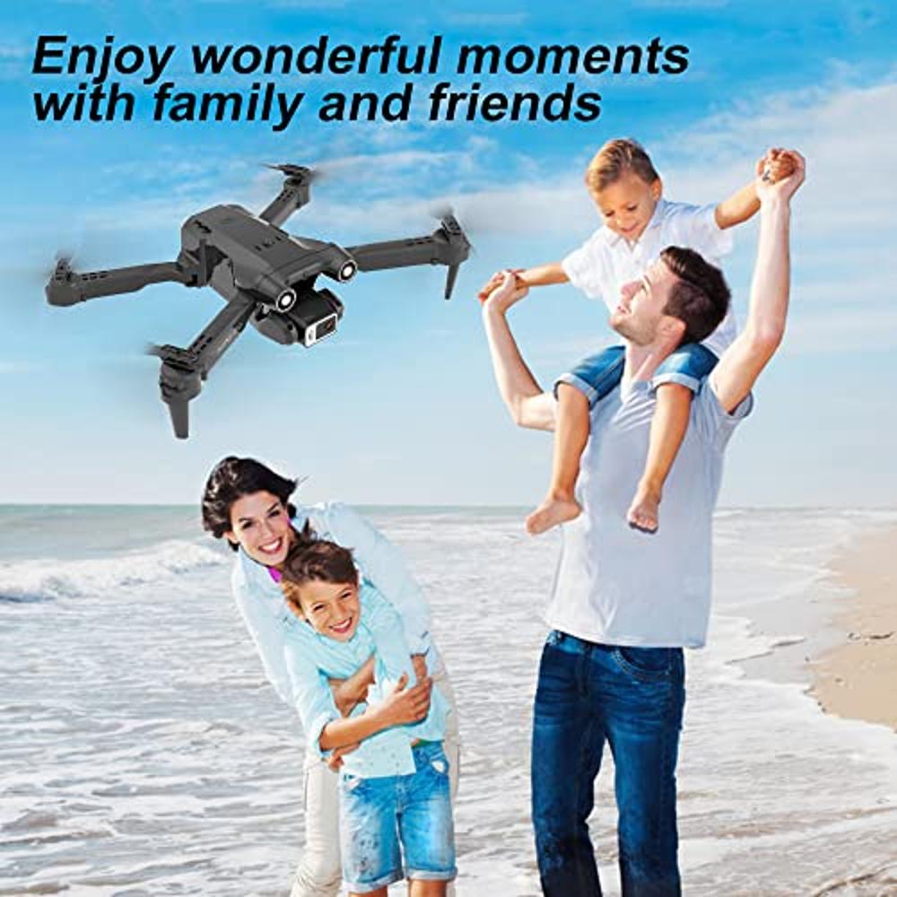 Smart Drone with Camera for adults,Obstacle Avoidance,120°Remote Control  Adjustable Lens,Foldable FPV Drones,One-key start /Altitude Hold/Gestures