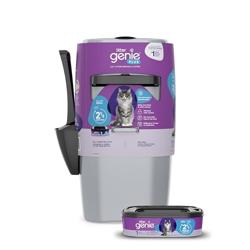 Litter Genie Plus Pail (Silver) | Cat Litter Box Waste Disposal System for Odor Control | Includes 1 Square Refill Bag - Color Silver