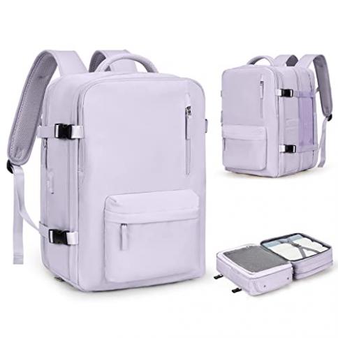 Mochila grande para computadora portátil de viaje, mochila expandible  aprobada para vuelos, mochila de mano para