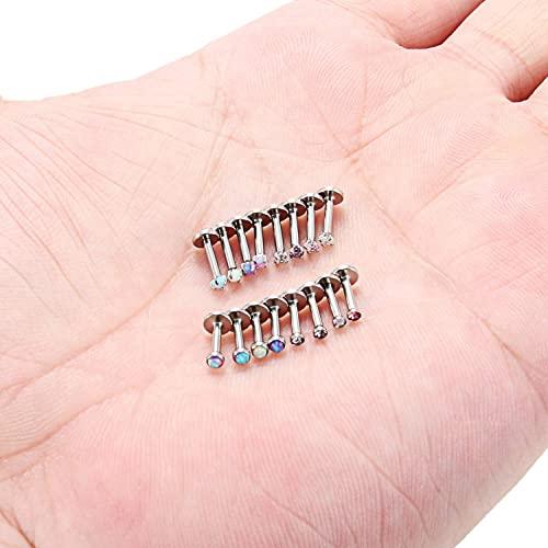 Helix Piercing Jewelry 20pcs Stainless Steel Labret/Lip Rings