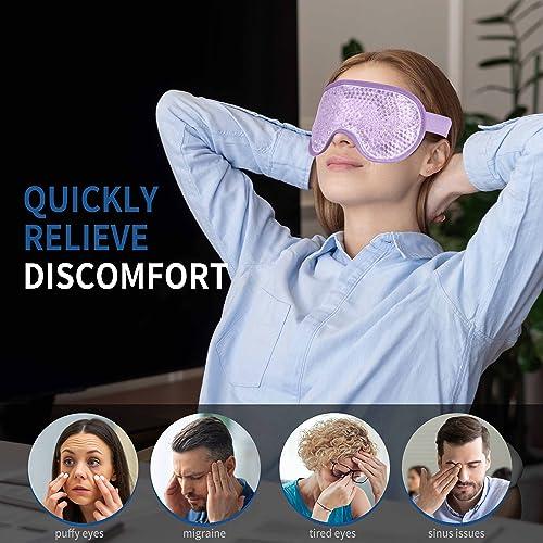 Cooling Eye Mask with Gel Bead, Reusable Cold Compress Ice Pack