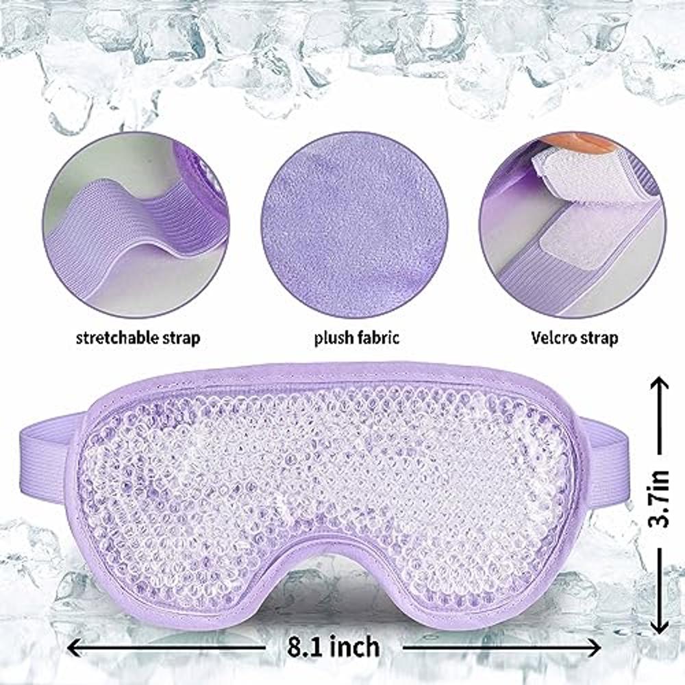 Cooling Eye Mask with Gel Bead, Reusable Cold Compress Ice Pack Sleeping  Eye Cooling Pads for After Eyelid Surgery, Puffiness, Puffy Eyes, Headache