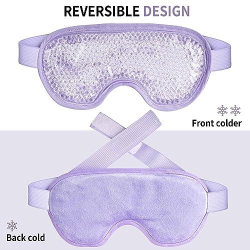 Cooling Eye Mask with Gel Bead, Reusable Cold Compress Ice Pack