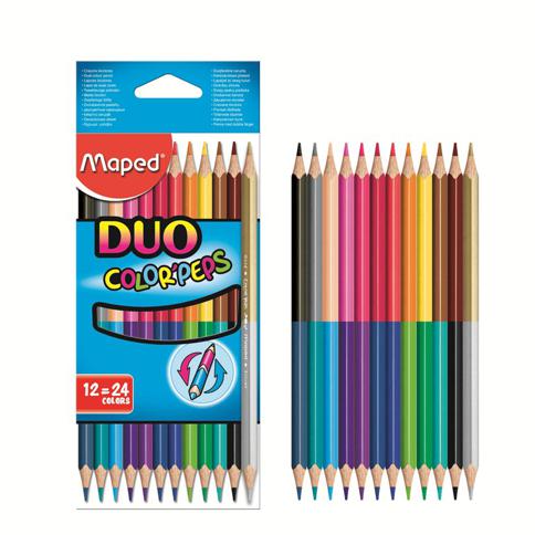 Lápiz para colorear de doble punta 24 colores Lápices de colores
