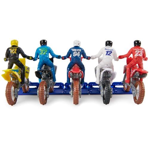 Auténtico paquete de 5 motocicletas fundidas a escala 1:24 con figura de  jinete, moto de juguete para niños y coleccionistas a partir de 3 años