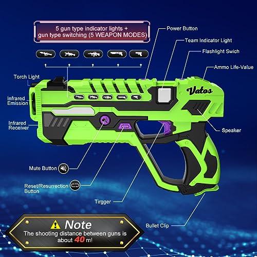 Strike Rechargable Laser Tag Game 4 Player Battle Set Gun Blasters