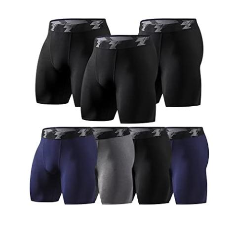  TELALEO 7 Pack Compression Shorts Men Spandex Athletic Underwear  Performance Boxer Briefs Workout Baselayer Black S : Clothing, Shoes &  Jewelry