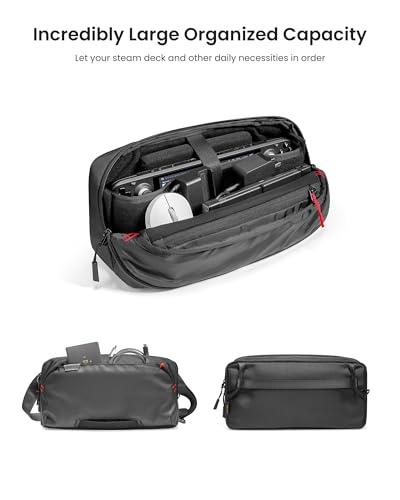 tomtoc Estuche de transporte para consola Steam Deck y accesorios, bolsa de  hombro protectora con bolsillos