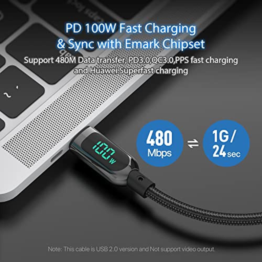 UGREEN 100W USB C to USB C Cable Type C Fast Charging Compatible with  iPhone 15/15 Plus/15 Pro/15 Pro Max/Samsung Galaxy S23/S22  Ultra/Laptop/Tablet/Switch, etc. 6.6FT Black : Electronics 