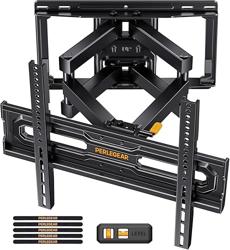 Perlegear Full Motion TV Wall Mount for 26-74 inch TVs, Height Adjustable TV Mount, Pre-Assembled Wall Mount TV Bracket with Tool-Free Tilt, Swivel, Fits 16 Studs, 99 lbs, Max VESA 400x400mm, PGMF21 - Tamaño 26-74 Inch Full Motion TV Wall Mount