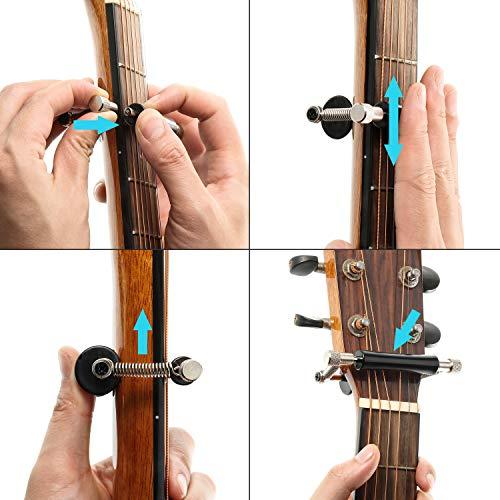 Paquete de 2 capo rodante para guitarra, capo deslizante, capo
