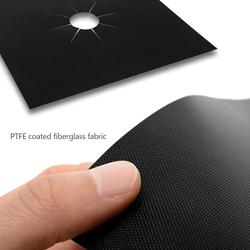 Stove Burner Covers - Gas Stove Protectors Black 0.2mm Double Thickness, Reusable, Non-Stick, Fast Clean Liners for Kitchen/Cooking. Stove top Covers Gas Burners Size 10.6 x 10.6 BPA Free(8 Packs)