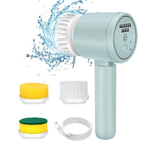 Electric Spin Scrubber, Folding Electric Cleaning Brush for Bathroom  Rechargeable Shower Scrubber Power Scrubber Cordless with 3 Replaceable  Cleaning Brush Heads for Cleaning Tub/Floor/Sink/Tile : Precio Guatemala