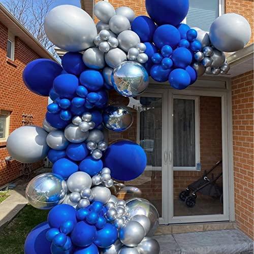 Globos de color azul real, 60 globos pequeños de látex azul profundo de 5  pulgadas para arco de guirnalda de globos, mini globos azules redondos de 5