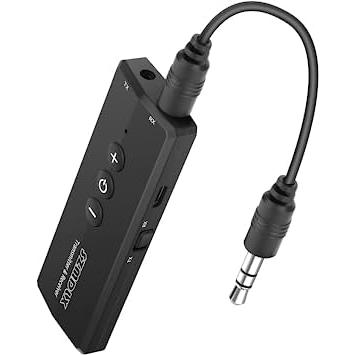 Giveet Receptor transmisor Bluetooth, adaptador Bluetooth V5.0 2 en 1 para  TV a auriculares con control de volumen, RCA óptico AUX para