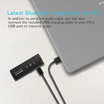 ZIIDOO Transmisor y receptor Bluetooth 5.0, adaptador Bluetooth inalámbrico  3 en 1, adaptador de audio Bluetooth de baja latencia para TV, automóvil