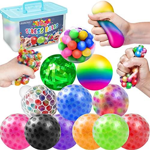 Tradineur - Pack de 30 bolas multicolor en red, pelotas de colores blandas  de plástico para jugar, niños, juguetes infantiles, p