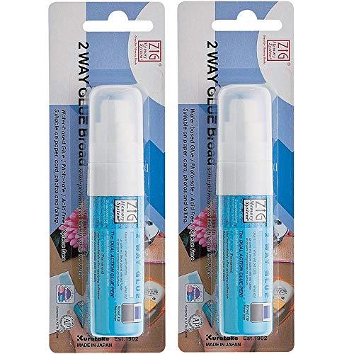  Zig Kuretake 2 Way Glue Stick Pen, Board Tip,15mm Tip,  AP-Certified, Made in Japan