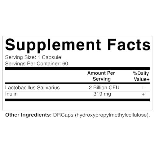 Vitamatic Lactobacillus Salivarius Probiotic - 2 Billion CFU, 60 Capsules (2-Pack)