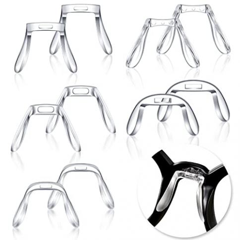 12 piezas en forma de U para anteojos, almohadillas para la nariz, puente  de plástico, anteojos