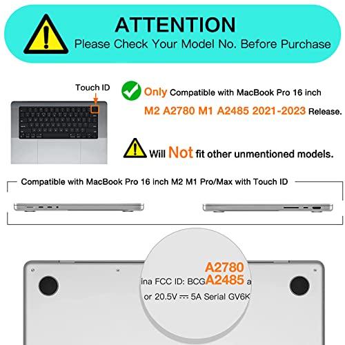 DONGKE Hard Shell Case For M3/M2/M1 MacBook Pro 16" (2021-2024) - Composition Book Design With Keyboard Cover - View #12
