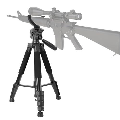 Higoo Rifle Shooting Rest Tripod with V Yoke Bracket V Shaped Gun Rack ...