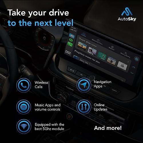 Wireless CarPlay Adapter - Newest and Fastest 5Ghz - AutoSky