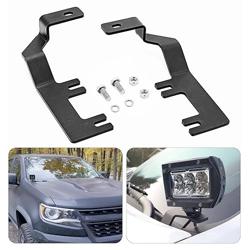 WeiSen Ditch Light Mounting Brackets, Upper Hood LED Light Pod Mounting Brackets Compatible with Chevy Colorado 2015-2022, Fit GMC Canyon 2015-2022 - Nombre de estilo Fit Chevy Colorado GMC Canyon 2015-2022