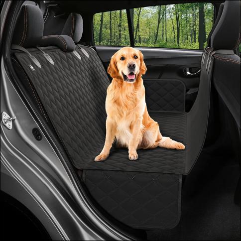 Funda de coche para perros, 2 tamaños, impermeable, cinturón de seguridad