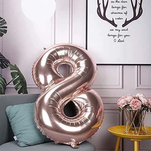 Globos de números gigantes de elfos de aluminio de tamaño gigante, globos  de Mylar para niñas y mujeres, hombres, suministros de fiesta de  cumpleaños
