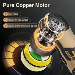 Blycorul Cordless Mini Polisher,1/1.5/2Inch,DARO with 11 Variable Speed 2500-6000 RPM,2 * 2.3Ah Rechargeable Batteries,Car Detailing Micro Polisher - Tamaño 1/1.5/2 Inch - Nombre de estilo 2*Batteries Kit